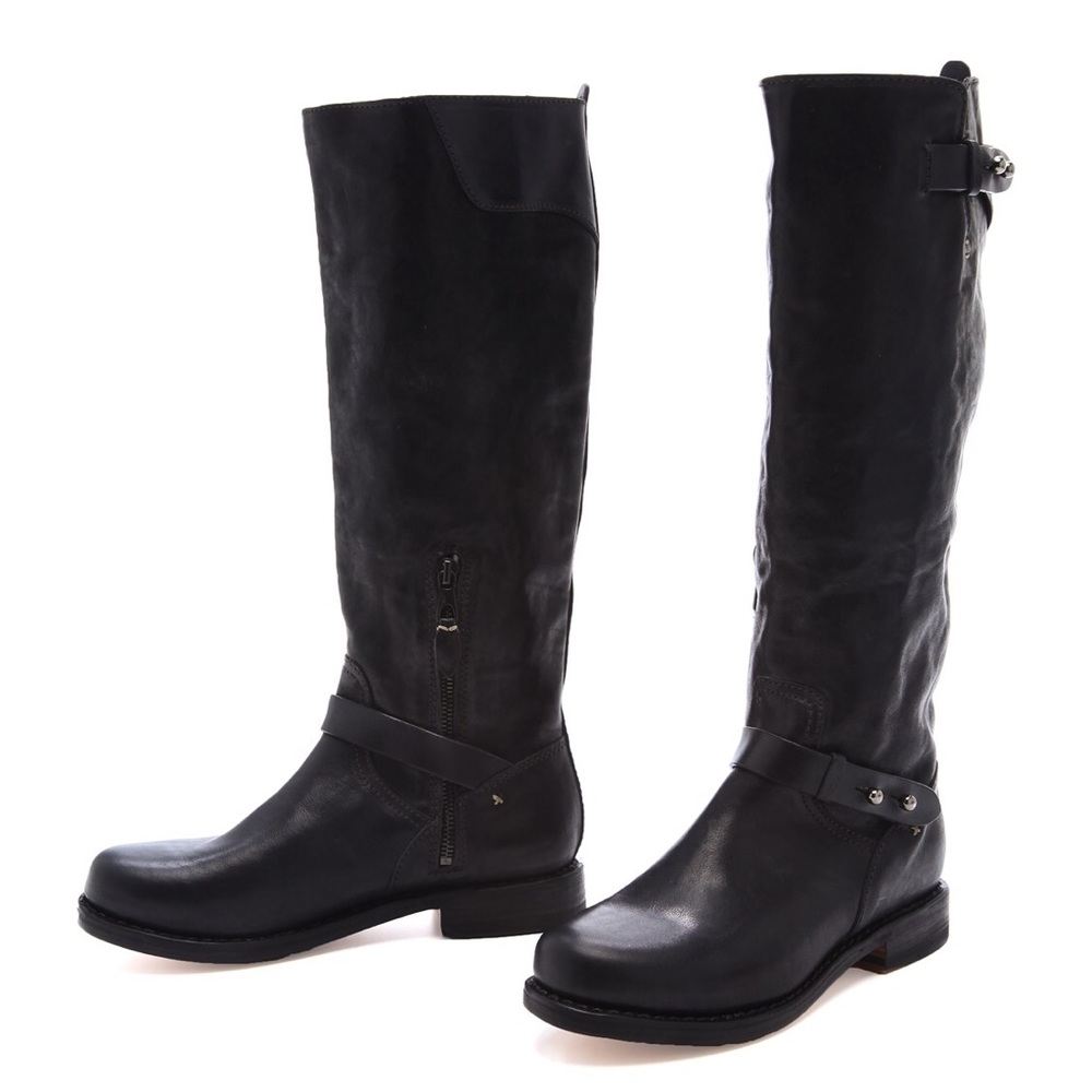 Rag & Bone Knee High Moto / Equestrian Boots in Black Size 10